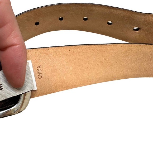 Fossil Mens Belt Leather Brown Top Grain Leather 90/36 - Picture 8 of 9